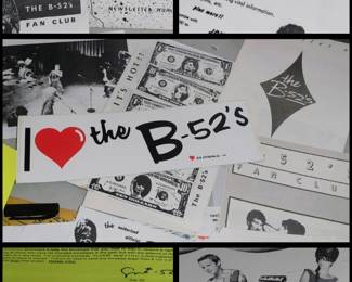 B 52's collection tour dates fan letters postcards stickers and more