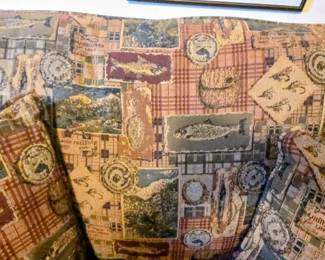 Beautiful custom fabric featuring fishing theme
