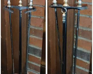 Fireplace tool set