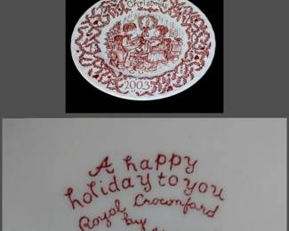 Royal Crownford Christmas plates