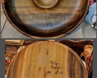 Massive hand made Tulip Poplar bowl