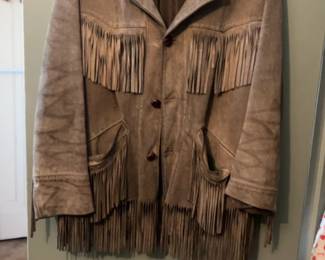 Vintage Suede Fringe Western Leather Jacket