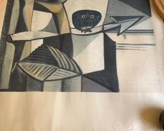 Vintage Lithograph of Pablo Picasso's 1946 "Chouette dans un intérieur" 
