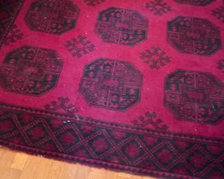 Vintage Hand-Knotted Geometric Tribal Area Rug