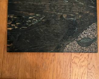 Charlotte Noshpitz Geometric Fish Block Etching
