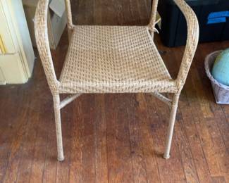 Modern Woven Rattan Style Armchair