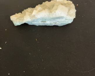 Natural Raw Calcite and Prehnite Mineral Cluster