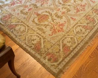 Vintage Traditional Floral Area Rug with Fringe