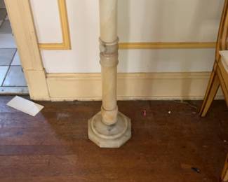 Vintage Italian Alabaster Stone Pedestal Display Stand