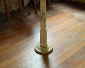 Vintage Italian White Marble Pedestal 