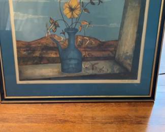 Pierre Henry Signed and Numvered Floral Still Life Lithograph