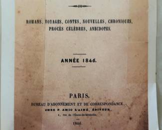 1846 French Feuilletoniste Répertoire de Lectures du Soir