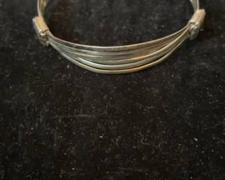 Giwa 3-Row Silver Bracelet