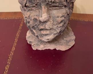 Textured Clay Sculpture Head by Charlotte Sorkine Noshpitz