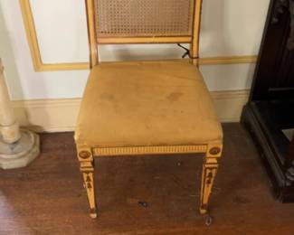Vintage French Neoclassical Style Upholstered Dining Chair
