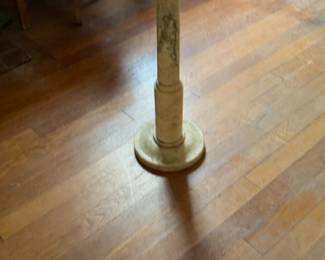 Vintage Italian White Marble Pedestal 