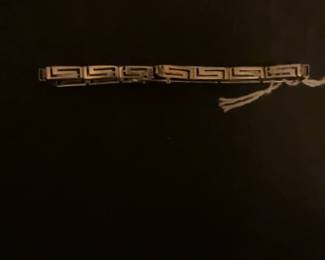 Greek Key Design Silver Bracelet