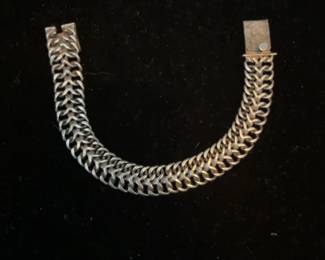 Vintage Taxco Mexican Silver Bracelet 