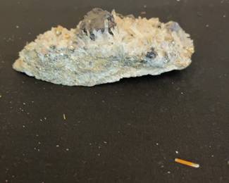 Natural Raw Quartz Crystal Cluster with Pyrite and Galena Inclusions