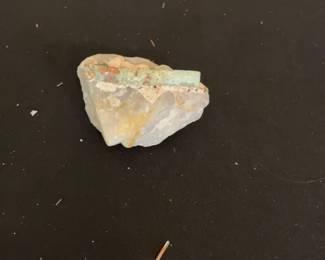 Natural Aquamarine Crystal on Quartz Matrix Specimen