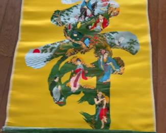 Chinese Silk Embroidery Character Art of Eight Immortals