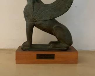 Greek Sphinx Statue Replica on Plinth