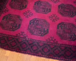 Vintage Hand-Knotted Geometric Tribal Area Rug