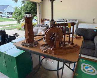Bar height outdoor table, propane table top heater, 