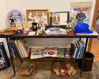 Mickey Mantle collections, Ron Santo signed helmet, 