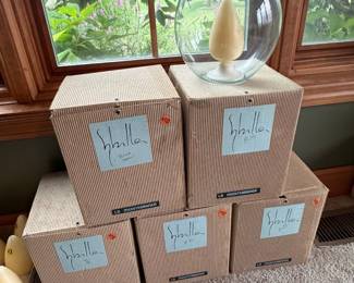 Glass/candle centerpieces