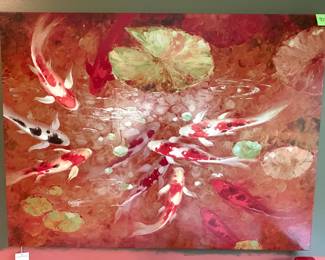School of KOI oil painting (36'x48")