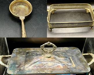 (3) Silverplate Serving Items