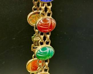 1/20 12K Gold Filled Vintage Scarab Bracelet