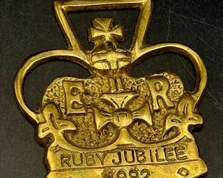 Solid Brass Made In England Crown Trinket