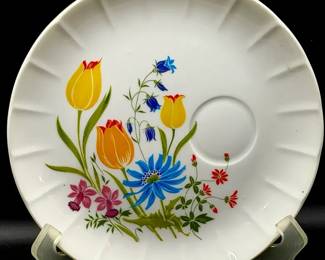 (3) Japanese Hearthside stoneware plate from the Petit Floras pattern