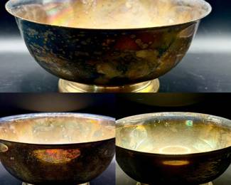 (3) Silver Plate Pedestal Bowls