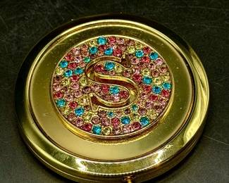 “S” Sparkling Compact Mirror