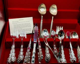 Oneida Community Silverplate Beethoven Cutlery Set With Box & More