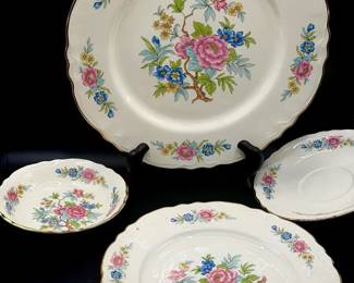 Set Of Homer Laughlin Vintage Floral Dishes