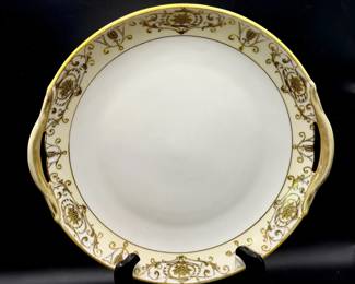 antique Noritake handled platter in the "Christmas Ball" pattern