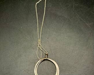 Sterling Silver Chain With Circular Pendant