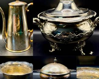 (5) Silver Plate Serving Items