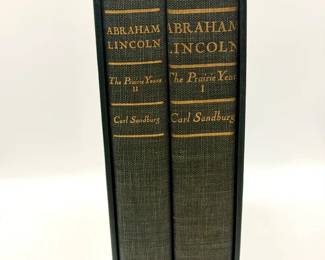 (2) Volume Set-Abraham Lincoln: The Prairie Years By Carl Sandburg