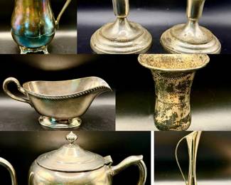 (7) Silverplate Household Items