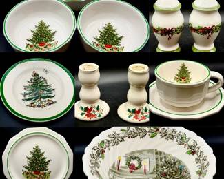 Christmas Dishes featuring Pfaltzgraff Teacups