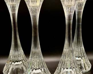 (4) Mikasa Park Lane Crystal Candlestick Holders