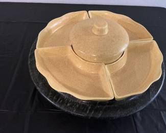 Dip Tray on Lazy Susan