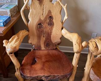 Handmade, live edge, rocking chair