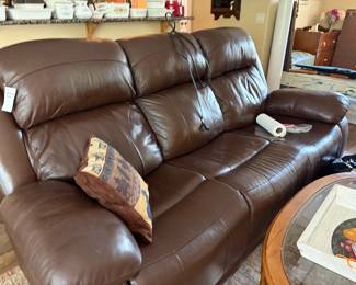 leather electric sofa recliner