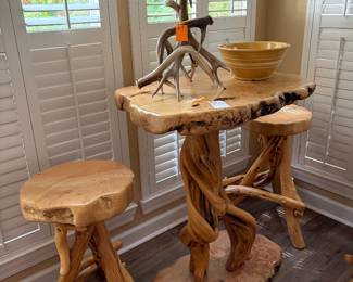 3 pc. live edge handmade set